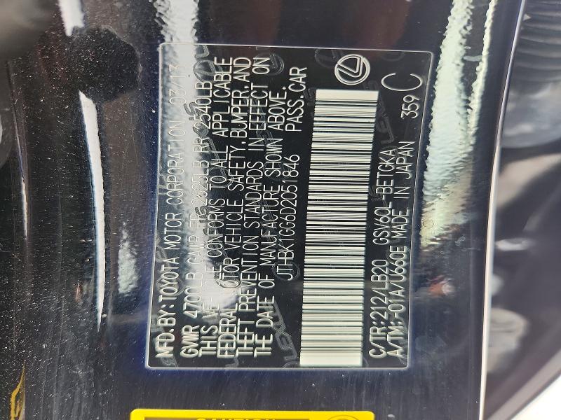 Продаж на аукціоні авто 2013 Lexus Es, vin: JTHBK1GG6D2051846, номер лоту: 54155116