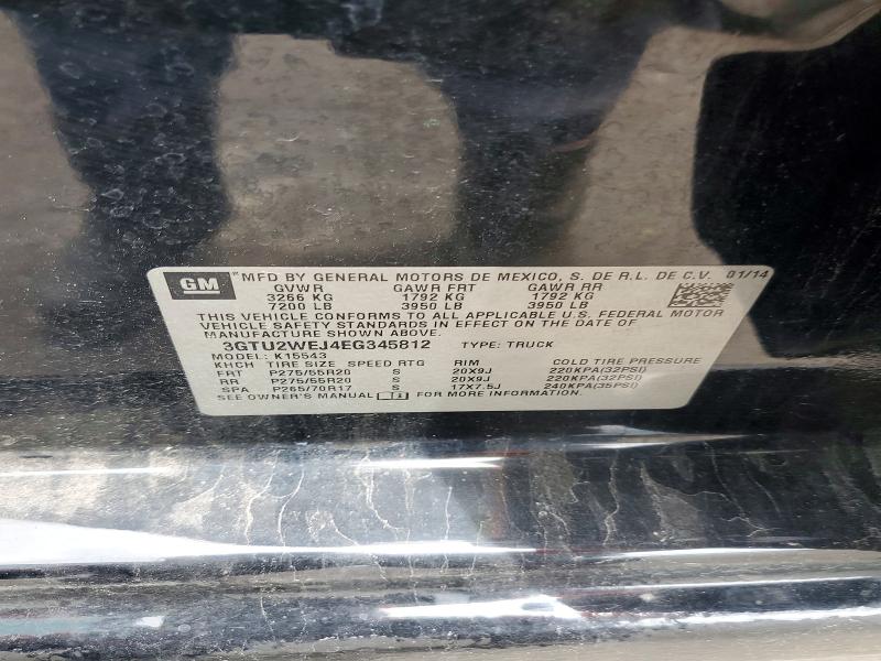 Продажа на аукционе авто 2014 Gmc Sierra, vin: 3GTU2WEJ4EG345812, номер лота: 52743646