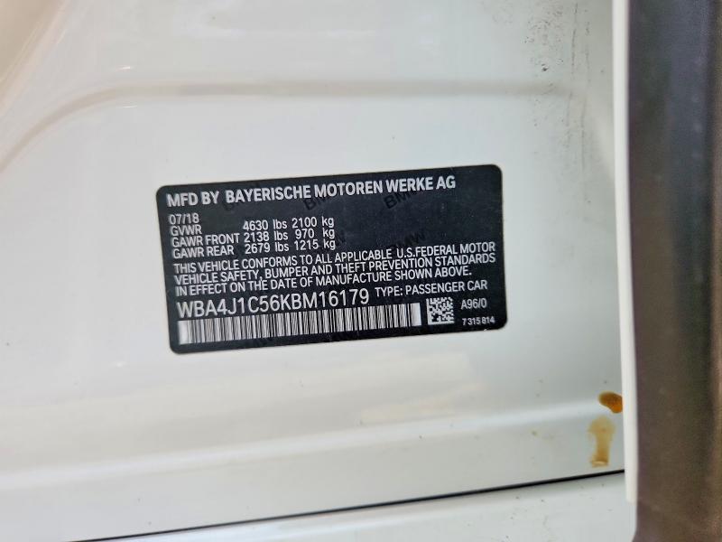 Aukcja sprzedaży 2019 Bmw 430i, vin: WBA4J1C56KBM16179, numer aukcji: 55579186