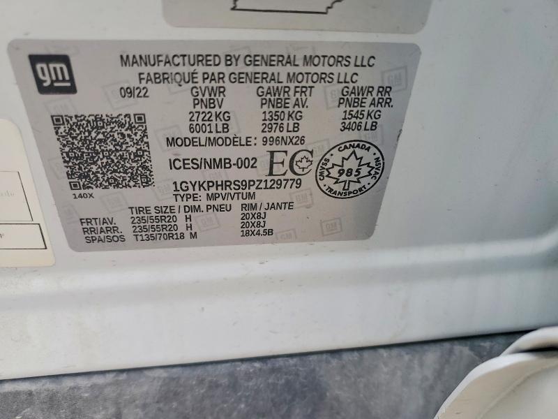Aukcja sprzedaży 2023 Cadillac Xt6, vin: 1GYKPHRS9PZ129779, numer aukcji: 54480106