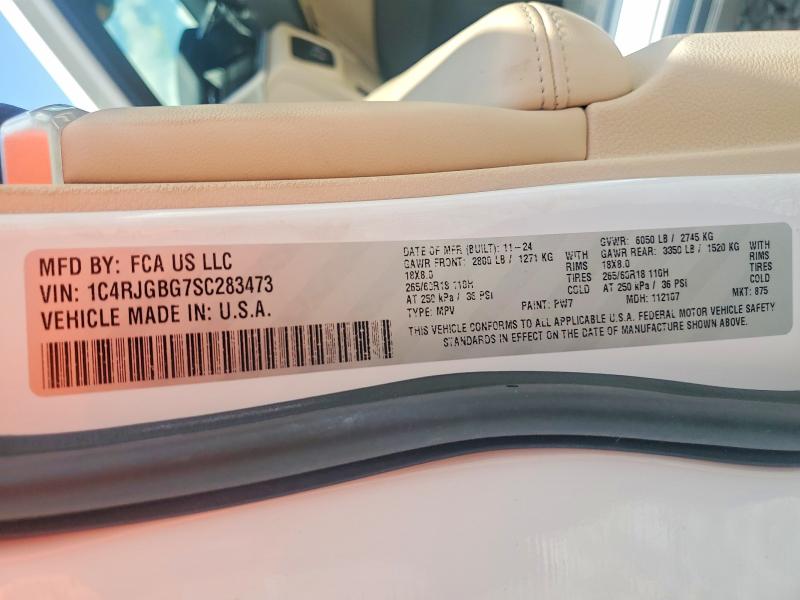 Продажа на аукционе авто 2025 Jeep Grand Cherokee, vin: 1C4RJGBG7SC283473, номер лота: 53353636