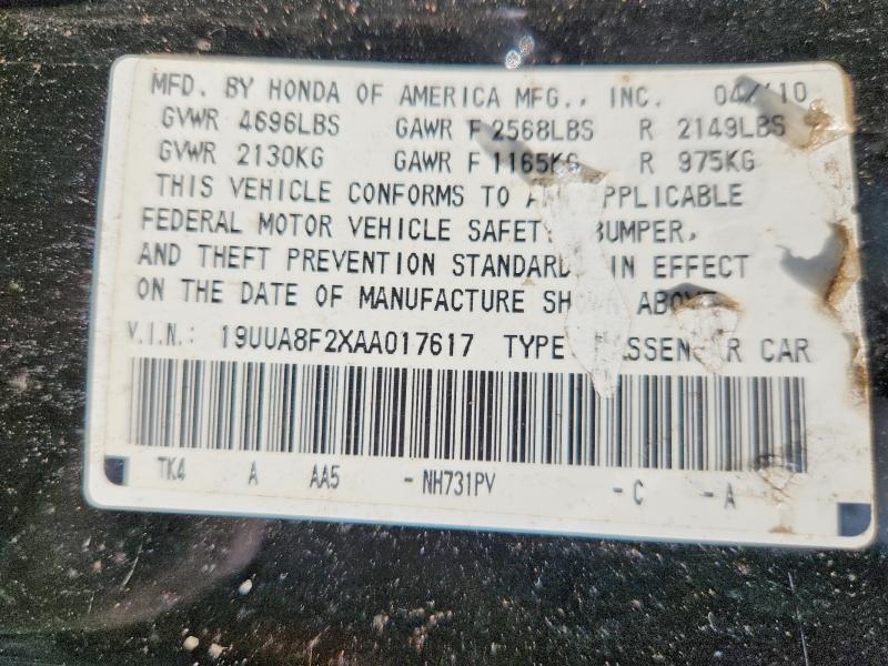 Aukcja sprzedaży 2010 Acura Tl, vin: 19UUA8F2XAA017617, numer aukcji: 53432056