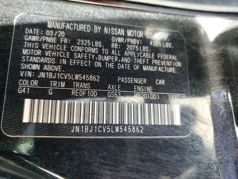 Aukcja sprzedaży 2020 Nissan Rogue Sport, vin: JN1BJ1CV5LW545862, numer aukcji: 54151926