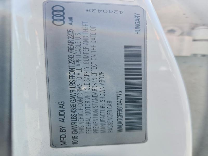 Aukcja sprzedaży 2016 Audi A3, vin: WAUA7GFF9G1047775, numer aukcji: 54727036