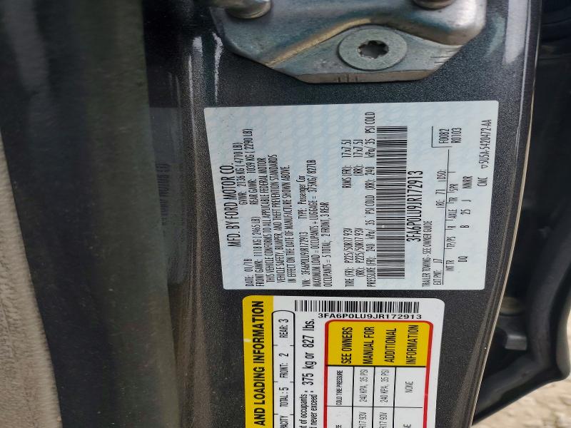 Продаж на аукціоні авто 2018 Ford Fusion, vin: 3FA6P0LU9JR172913, номер лоту: 54759496