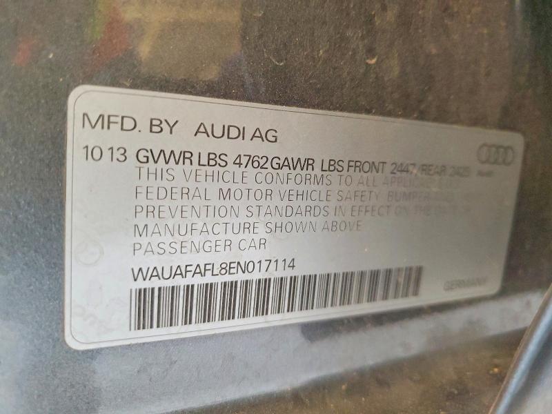 Aukcja sprzedaży 2014 Audi A4, vin: WAUAFAFL8EN017114, numer aukcji: 55035256