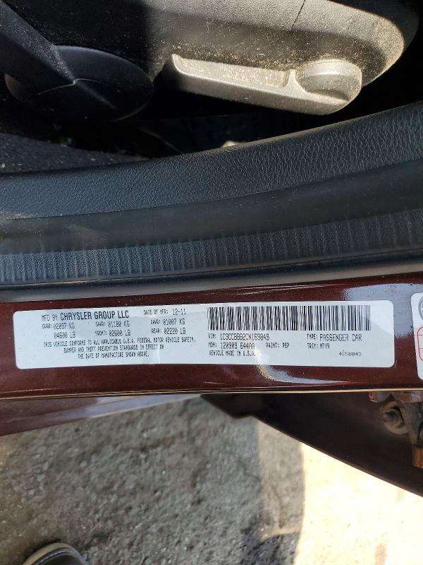 Aukcja sprzedaży 2012 Chrysler 200, vin: 1C3CCBBB2CN169849, numer aukcji: 52052696