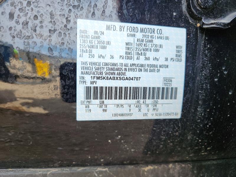 Aukcja sprzedaży 2025 Ford Explorer, vin: 1FM5K8ABXSGA04707, numer aukcji: 52888336