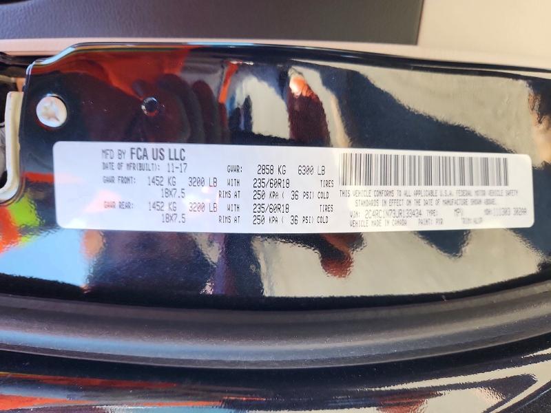 52837456 :رقم المزاد ، 2C4RC1N73JR133434 vin ، 2018 Chrysler Pacifica مزاد بيع