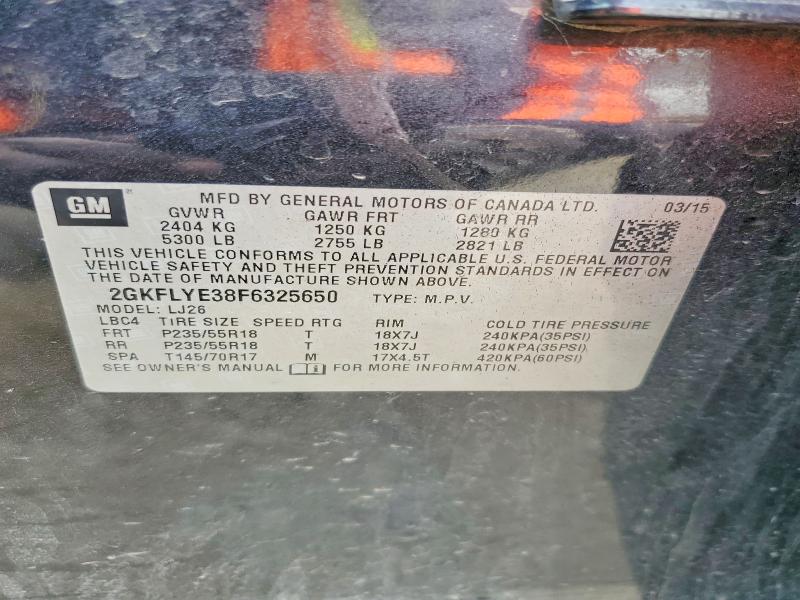 Aukcja sprzedaży 2015 Gmc Terrain, vin: 2GKFLYE38F6325650, numer aukcji: 51722986