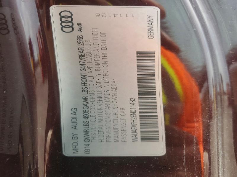 94566285 :رقم المزاد ، WAUAFAFH2EN011482 vin ، 2014 Audi A5 مزاد بيع
