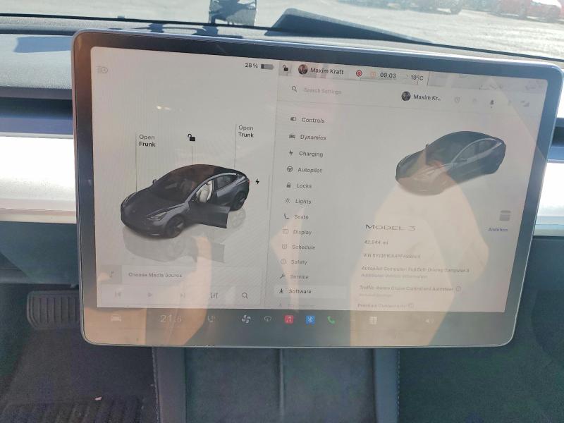 Aukcja sprzedaży 2023 Tesla Model 3, vin: 5YJ3E1EA4PF498849, numer aukcji: 52966726