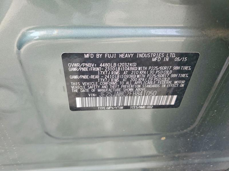 55407206 :رقم المزاد ، JF2SJAHC2FH841050 vin ، 2015 Subaru Forester مزاد بيع