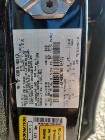 Продаж на аукціоні авто 2017 Ford Fusion, vin: 3FA6P0HD7HR188692, номер лоту: 51033986