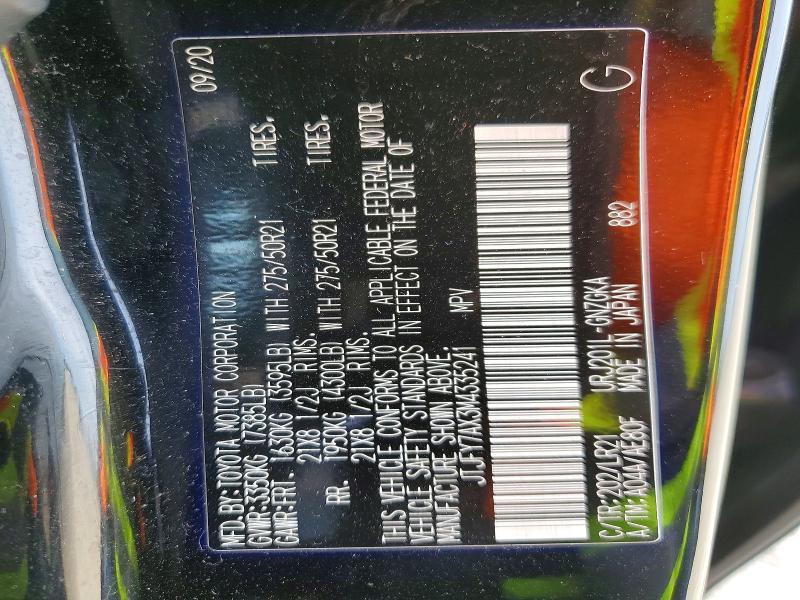 Aukcja sprzedaży 2021 Lexus Lx, vin: JTJFY7AX3M4335241, numer aukcji: 51994956