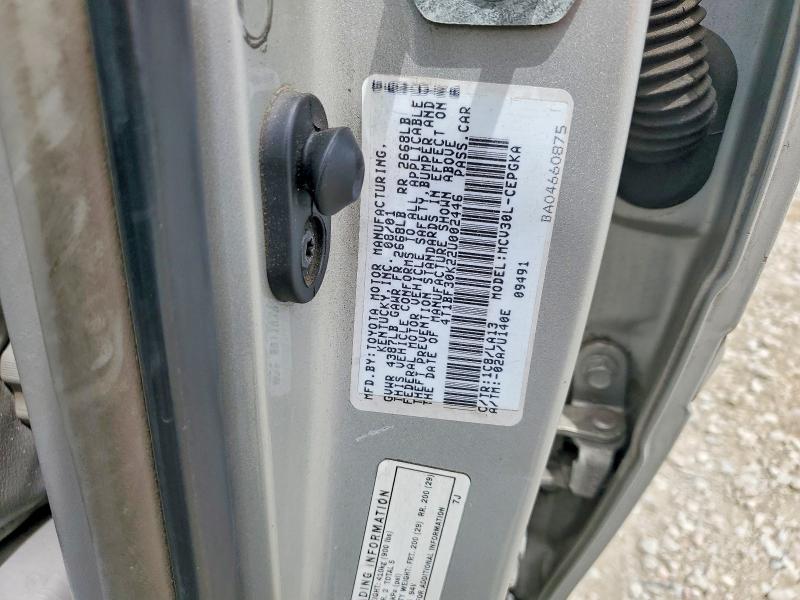 Aukcja sprzedaży 2002 Toyota Camry, vin: 4T1BF30K22U002446, numer aukcji: 52373356