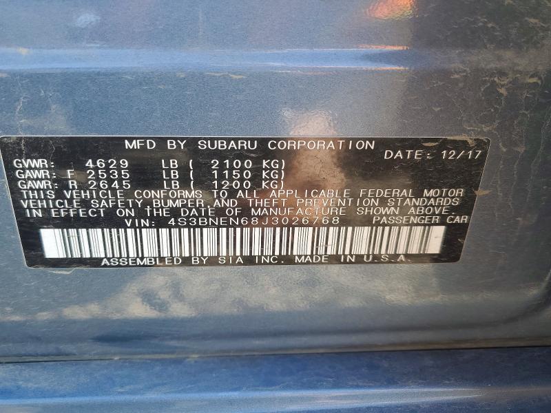 Aukcja sprzedaży 2018 Subaru Legacy, vin: 4S3BNEN68J3026768, numer aukcji: 52757636