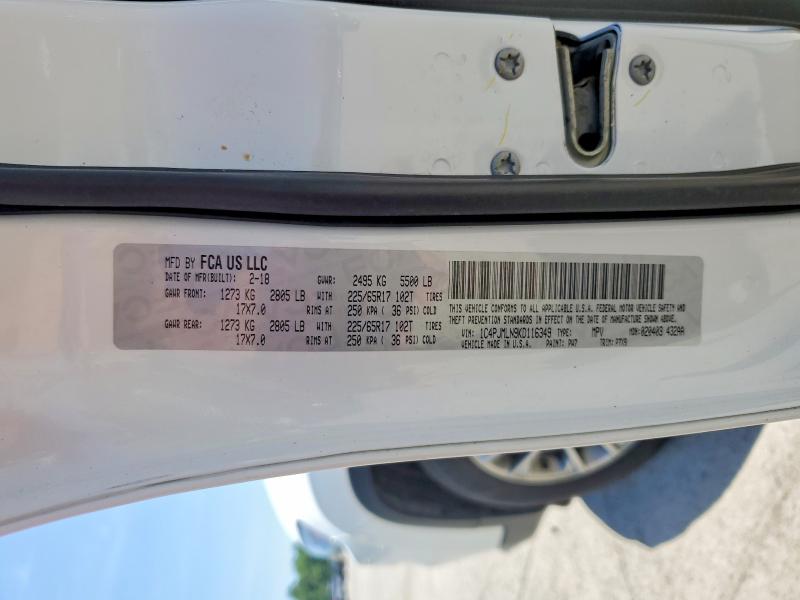 2019 Jeep Cherokee მანქანა იყიდება აუქციონზე, vin: 1C4PJMLN9KD116349, აუქციონის ნომერი: 55389336