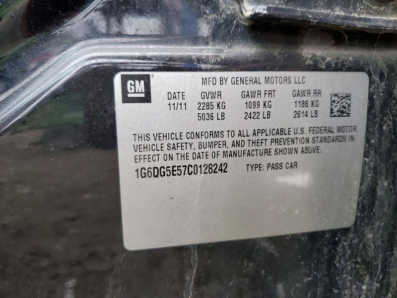 Продаж на аукціоні авто 2012 Cadillac Cts, vin: 1G6DG5E57C0128242, номер лоту: 52252906