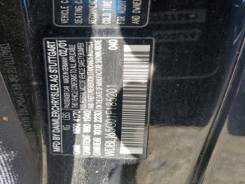 Продажа на аукционе авто 2001 Mercedes-benz Clk, vin: WDBLJ65G01F185201, номер лота: 52349916