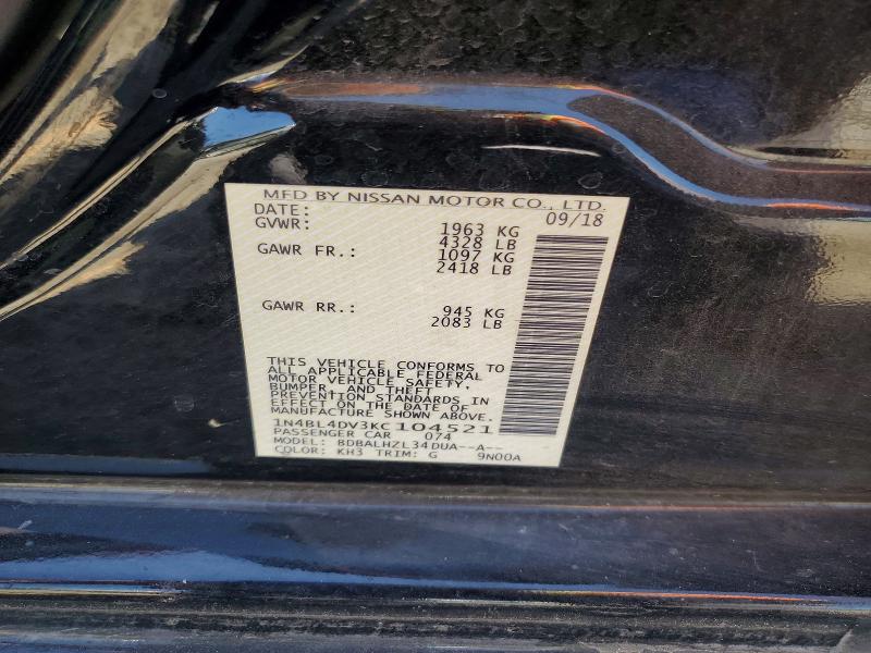 Aukcja sprzedaży 2019 Nissan Altima, vin: 1N4BL4DV3KC104521, numer aukcji: 53218746