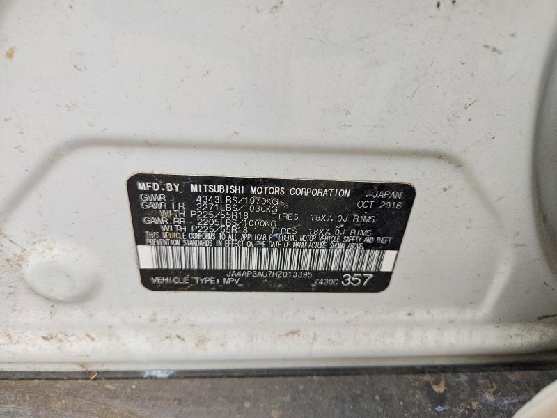51348746 :رقم المزاد ، JA4AP3AU7HZ013395 vin ، 2017 Mitsubishi Outlander Sport مزاد بيع