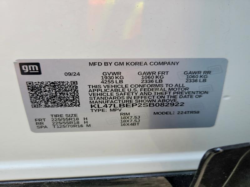 53357556 :رقم المزاد ، KL47LBEP2SB082922 vin ، 2025 Buick Envista مزاد بيع