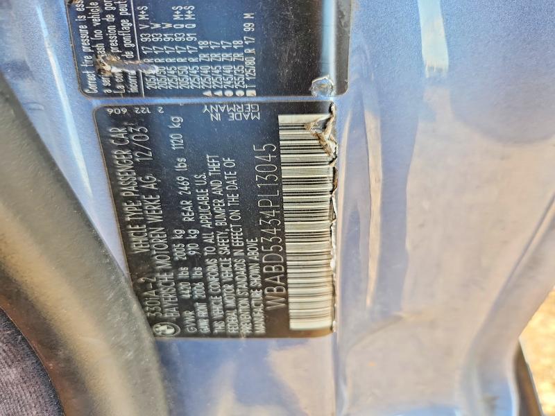 Продажа на аукционе авто 2004 Bmw 330, vin: WBABD53434PL13045, номер лота: 53432516