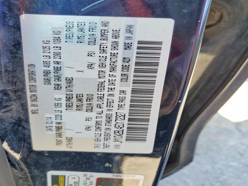 2014 Mazda 5 მანქანა იყიდება აუქციონზე, vin: JM1CW2BL4E0172327, აუქციონის ნომერი: 55154596