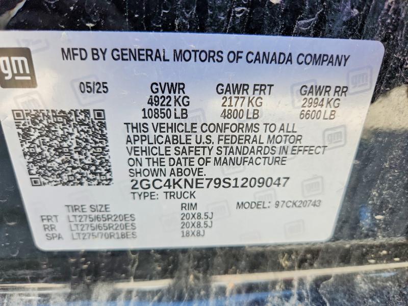 Продажа на аукционе авто 2025 Chevrolet Silverado, vin: 2GC4KNE79S1209047, номер лота: 55221146