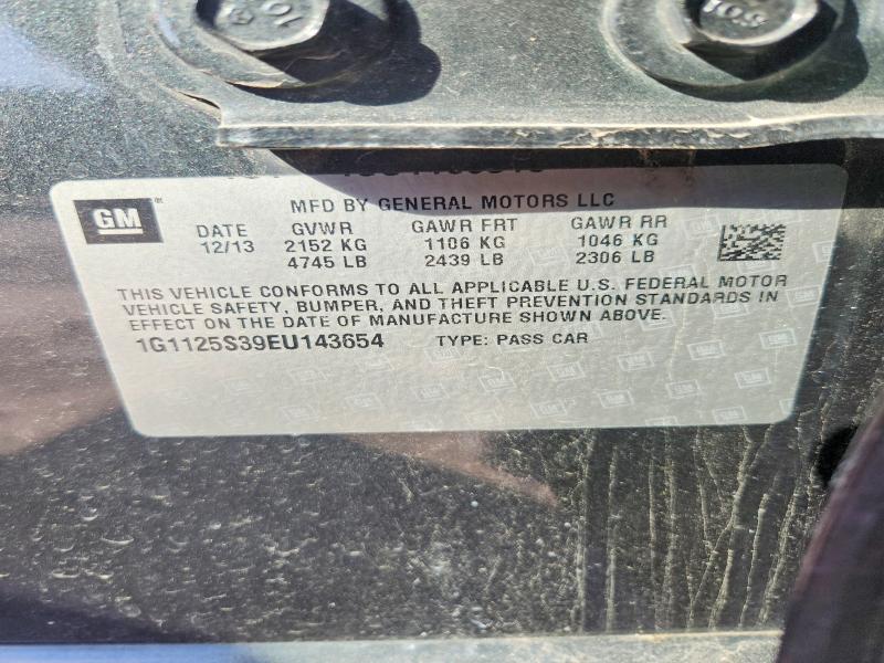 Aukcja sprzedaży 2014 Chevrolet Impala, vin: 1G1125S39EU143654, numer aukcji: 51897176