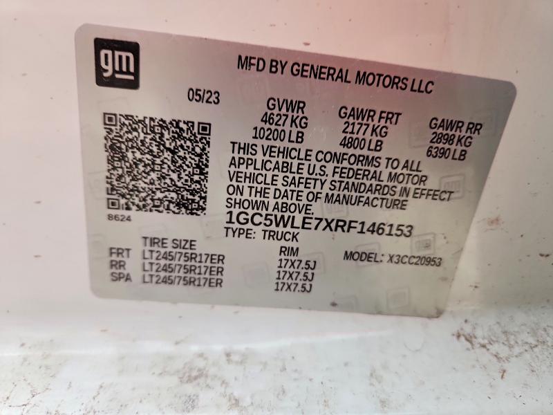 Продаж на аукціоні авто 2024 Chevrolet Silverado, vin: 1GC5WLE7XRF146153, номер лоту: 51985776