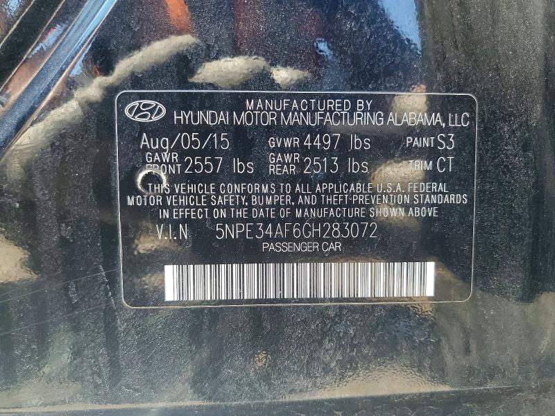 Aukcja sprzedaży 2016 Hyundai Sonata, vin: 5NPE34AF6GH283072, numer aukcji: 52757326