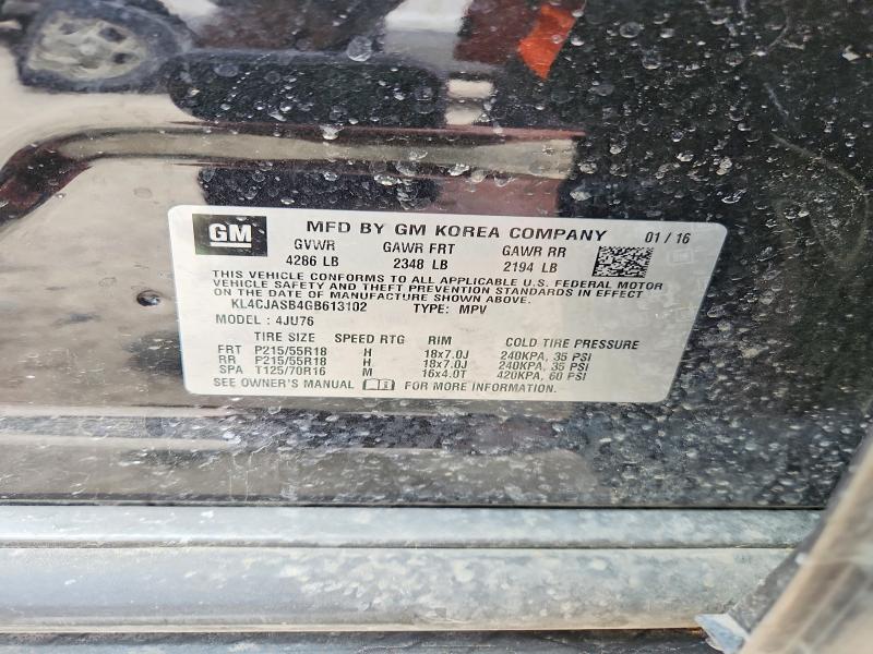 Aukcja sprzedaży 2016 Buick Encore, vin: KL4CJASB4GB613102, numer aukcji: 52652866