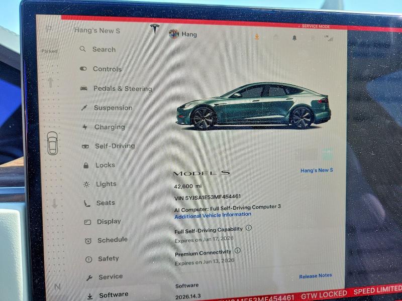 Aukcja sprzedaży 2021 Tesla Model S, vin: 5YJSA1E53MF454461, numer aukcji: 54659326
