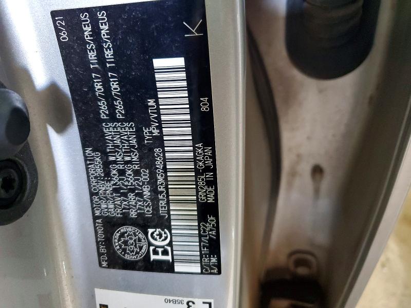 Продажа на аукционе авто 2021 Toyota 4runner, vin: JTERU5JR3M5948628, номер лота: 51584736