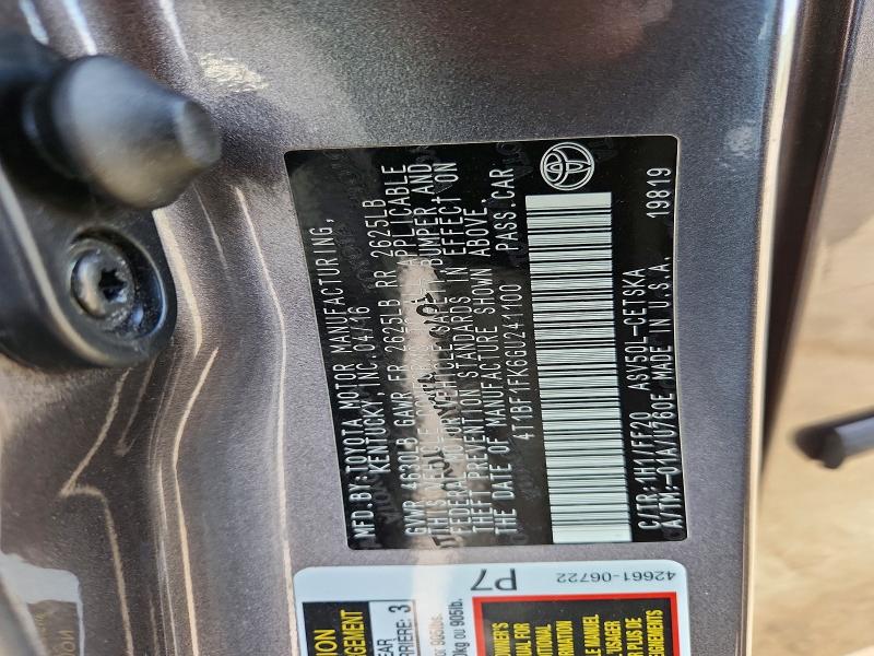 Продажа на аукционе авто 2016 Toyota Camry, vin: 4T1BF1FK6GU241100, номер лота: 52646836