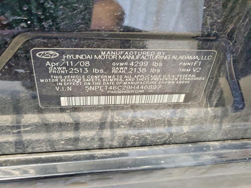 Aukcja sprzedaży 2009 Hyundai Sonata, vin: 5NPET46C29H446897, numer aukcji: 53395376