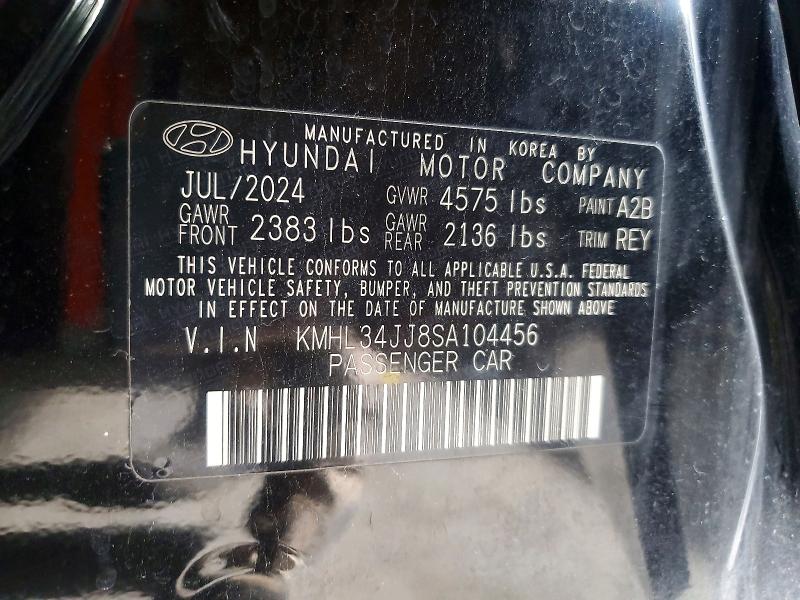 Продажа на аукционе авто 2025 Hyundai Sonata Hybrid, vin: KMHL34JJ8SA104456, номер лота: 52711926