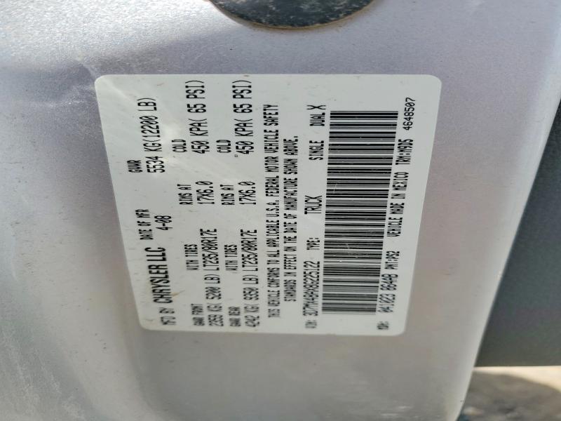 52103176 :رقم المزاد ، 3D7MX48AX8G225122 vin ، 2008 Dodge Ram 3500 مزاد بيع
