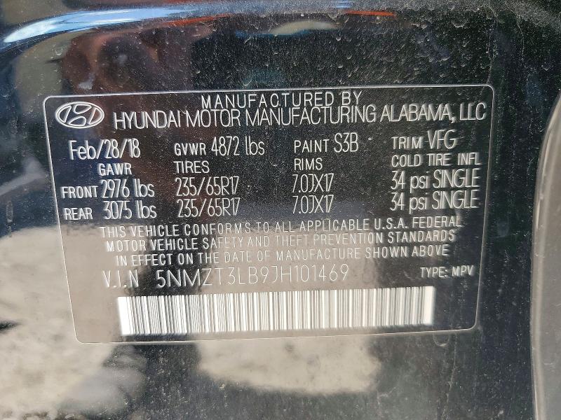 Продажа на аукционе авто 2018 Hyundai Santa Fe Sport, vin: 5NMZT3LB9JH101469, номер лота: 53434556