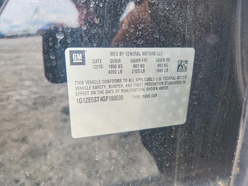 52867906 :رقم المزاد ، 1G1ZE5ST4GF190639 vin ، 2016 Chevrolet Malibu مزاد بيع