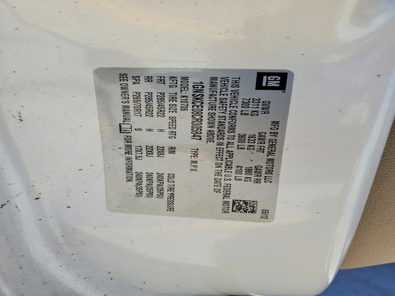52907976 :رقم المزاد ، 1GNSKCE08CR305847 vin ، 2012 Chevrolet Tahoe مزاد بيع
