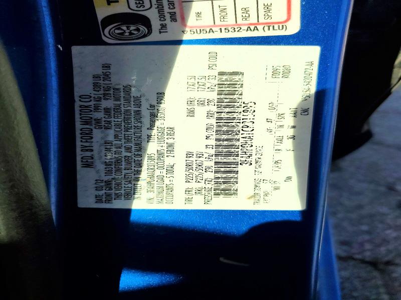2012 Ford Fusion მანქანა იყიდება აუქციონზე, vin: 3FAHP0HA1CR315895, აუქციონის ნომერი: 55147266