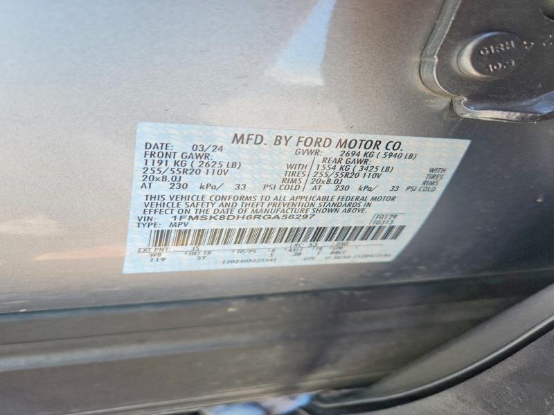 Aukcja sprzedaży 2024 Ford Explorer, vin: 1FMSK8DH6RGA56297, numer aukcji: 55043366