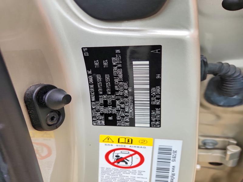 Продажа на аукционе авто 2016 Lexus Rx, vin: 2T2ZZMCA4GC019199, номер лота: 54007806