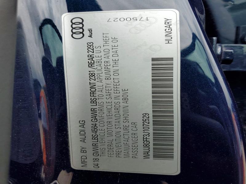 Продажа на аукционе авто 2018 Audi A3, vin: WAUJ8GFF3J1072529, номер лота: 51960226