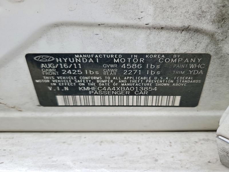 Aukcja sprzedaży 2011 Hyundai Sonata, vin: KMHEC4A4XBA013854, numer aukcji: 54096826