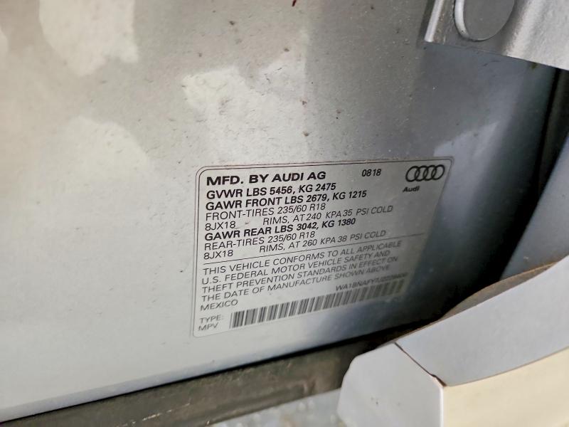51879866 :رقم المزاد ، WA1BNAFY7J2228400 vin ، 2018 Audi Q5 مزاد بيع