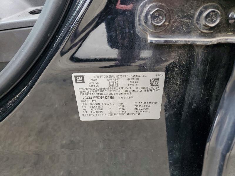 Продажа на аукционе авто 2015 Gmc Terrain, vin: 2GKALMEK2F6425852, номер лота: 54011426